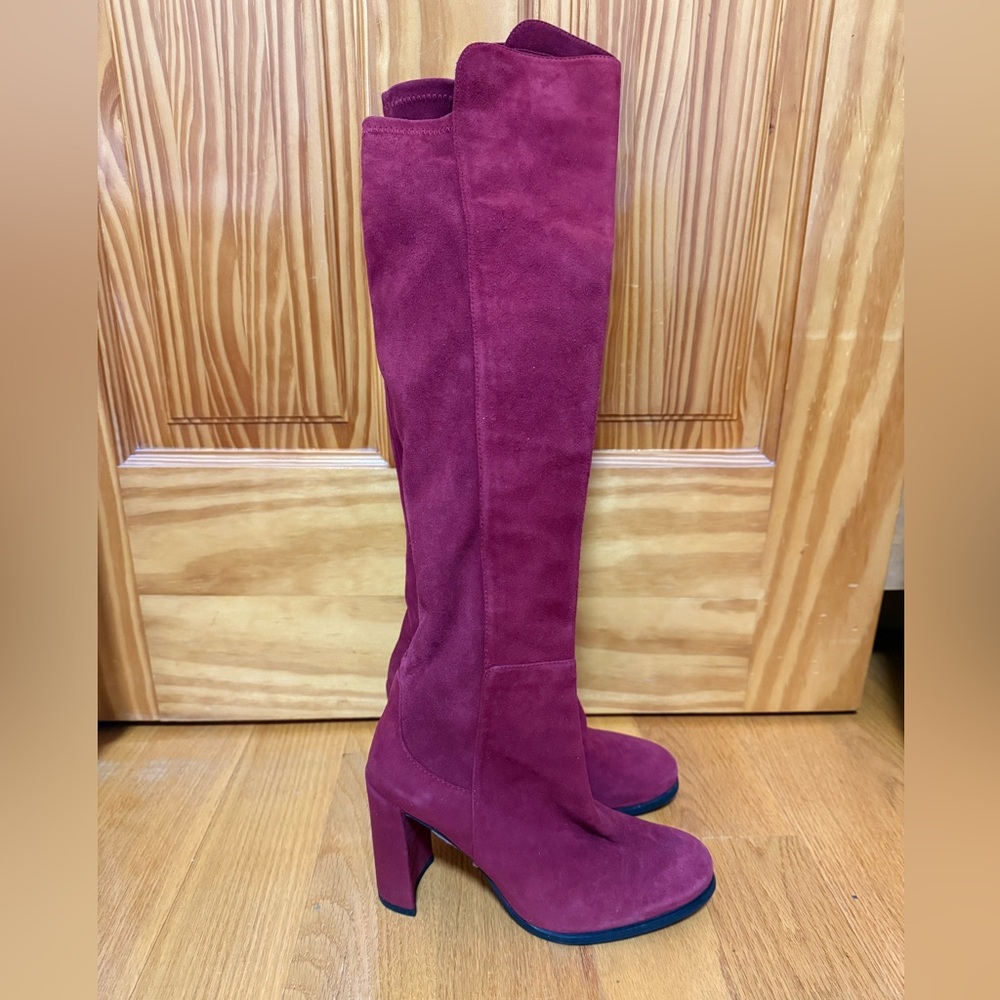 Stuart Weitzman Rich Burgundy Over the Knee Boots Size 4.5